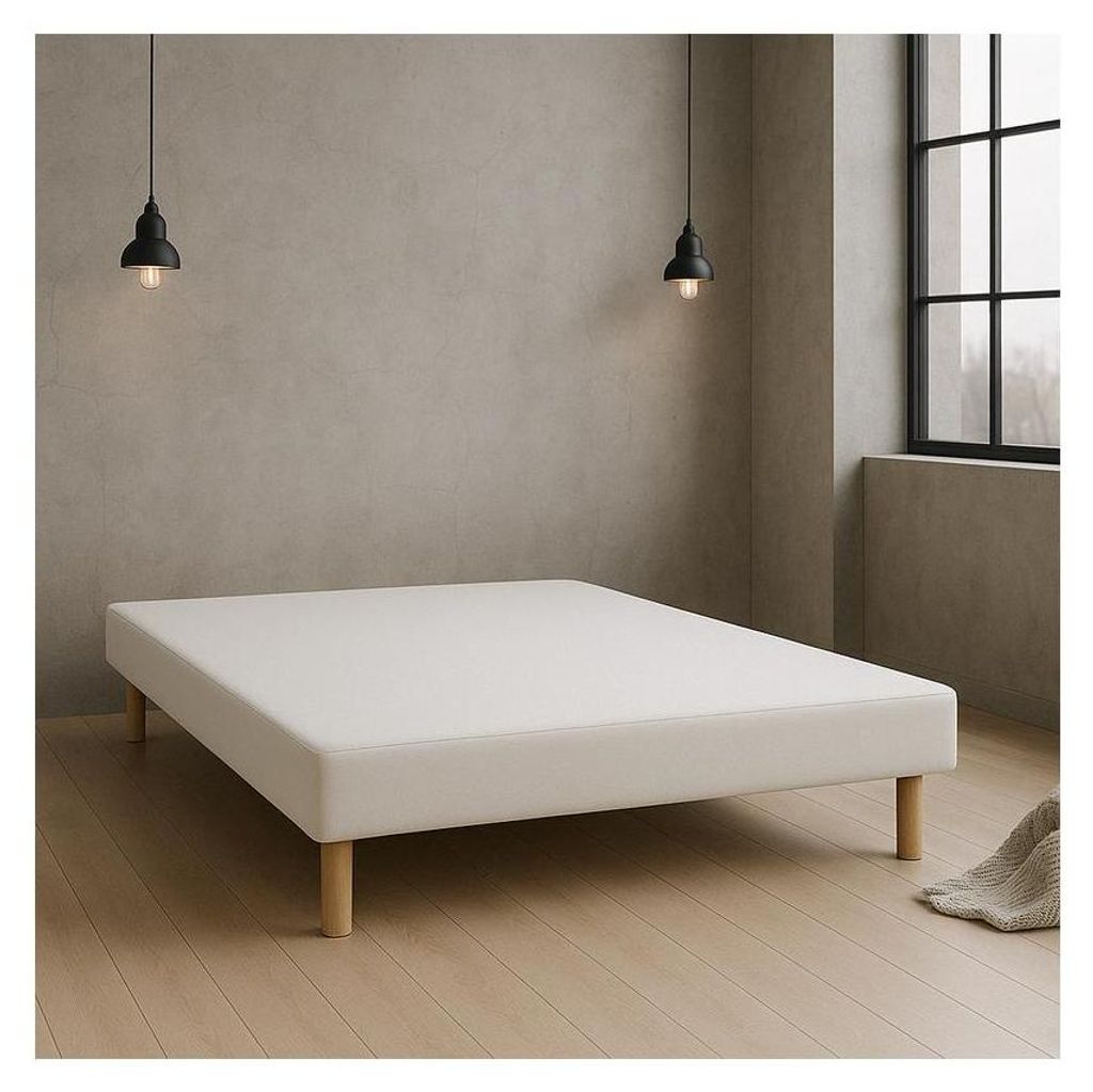 SOMMIER TAPISSIER BLANC 120x190 cm | FABRICATION FRANÇAISE Image du produit 