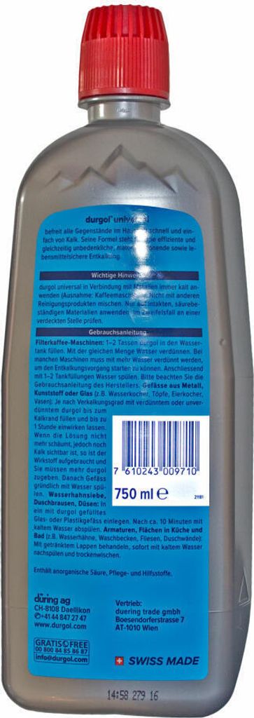 DURGOL Entkalker 750 ml Produktbild 15