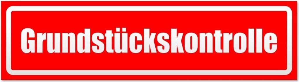 Kiwistar Grundstückskontrolle invertiert Magnetschild Schild magnetisch - 60cm Rot - Magnetfolie für Auto PKW Kfz