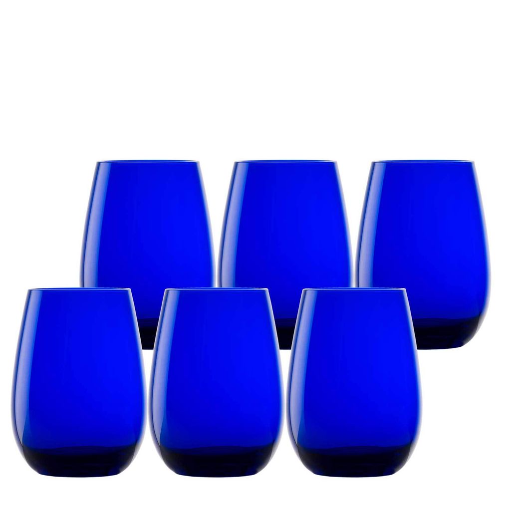 Stölzle Lausitz ELEMENTS Becher 465 ml kobaltblau 6er Set Produktbild 
