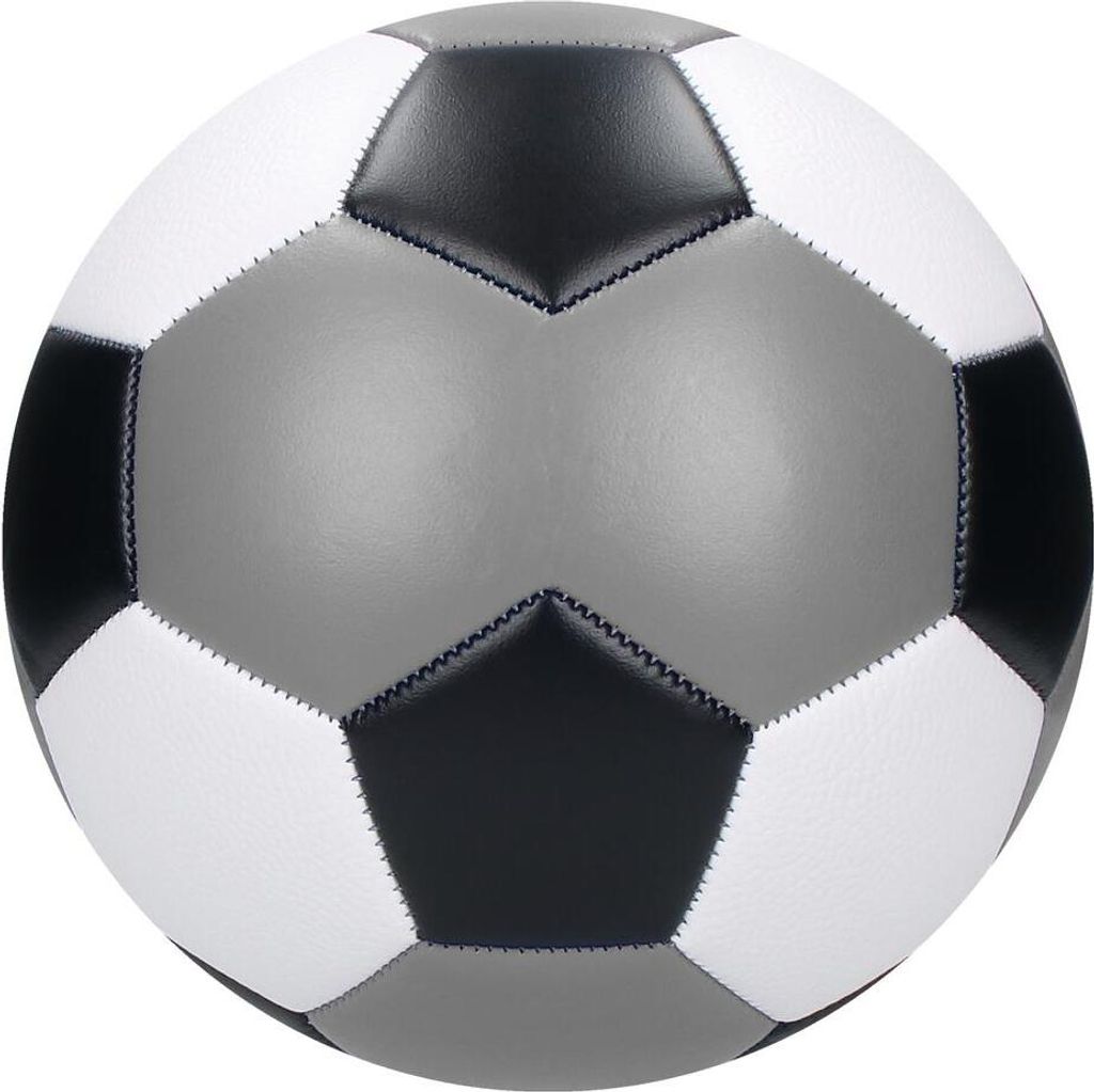 Premium Fußball - Größe 5, Weiß-Schwarz-Grau, 3-lagig mit Butyl-Ventil und Latex-Blase, PVC-Material, 330-360 g Gewicht, 2,0 mm Dicke - Ideal f...