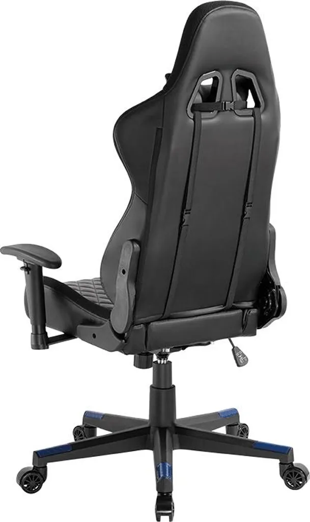 Fauteuil gaming LogiLink noir avec appui-tête et soutien lombaire pro
