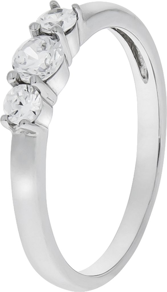 V Ring 925/- Sterling Silber weiß 018 (57,0) Zirkonia weiß 360272086