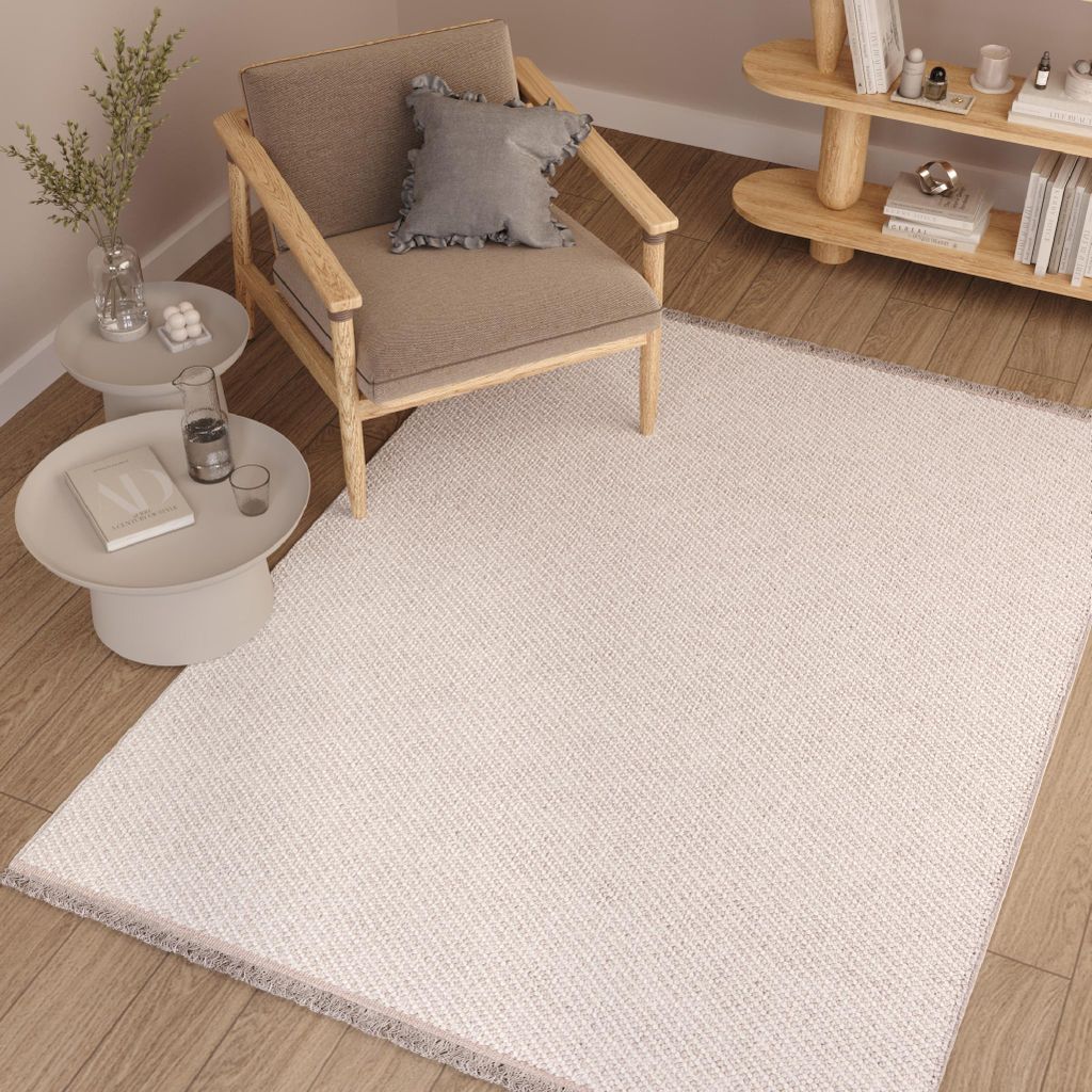 Tapiso Teppich AGRA modern beige Wohnzimmer 160 x 220 cm