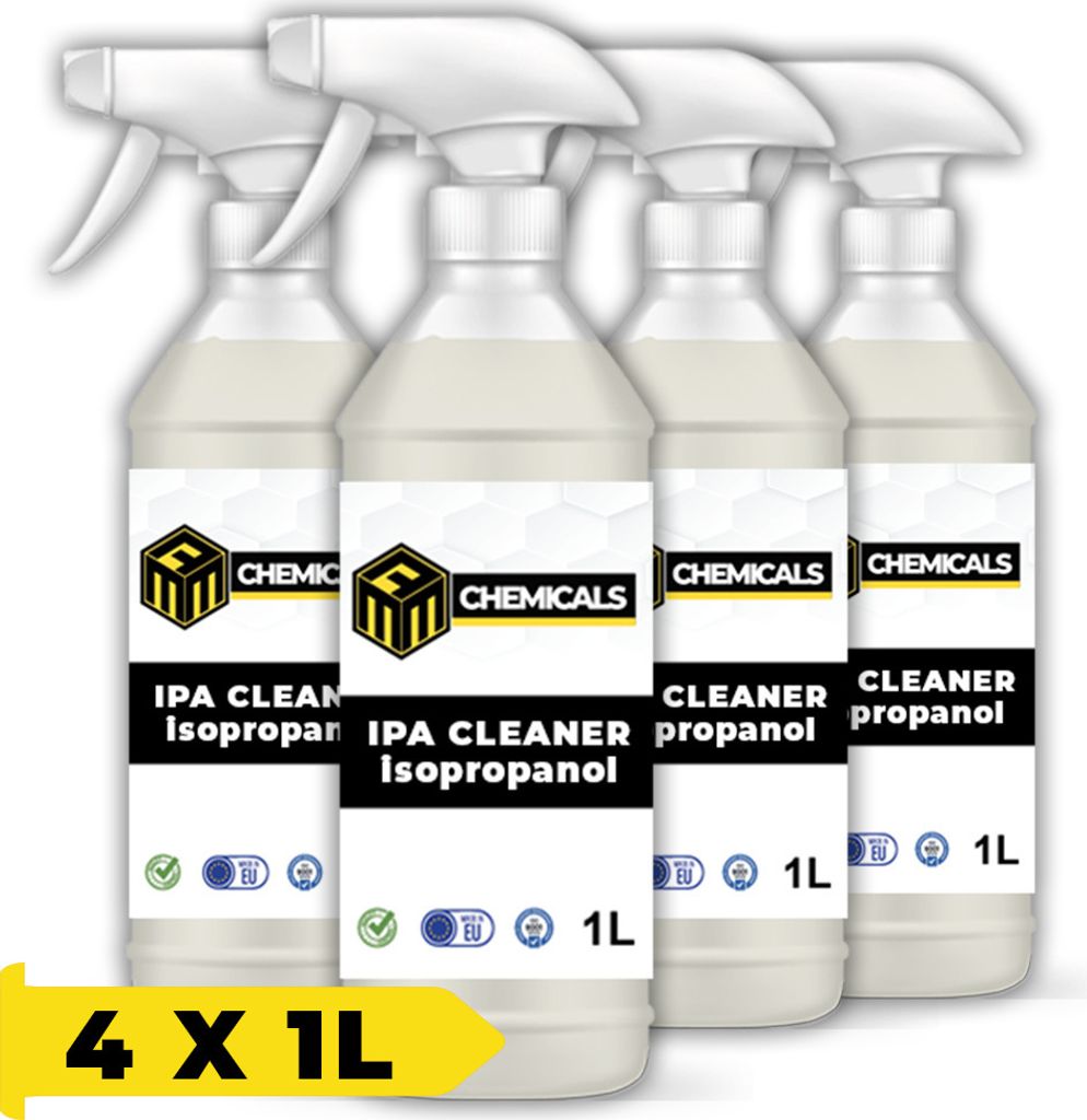MRM CHEMICALS IPA Reiniger 85 % ISOPROPYL ALKOHOL Spray für die Detaillierung x4