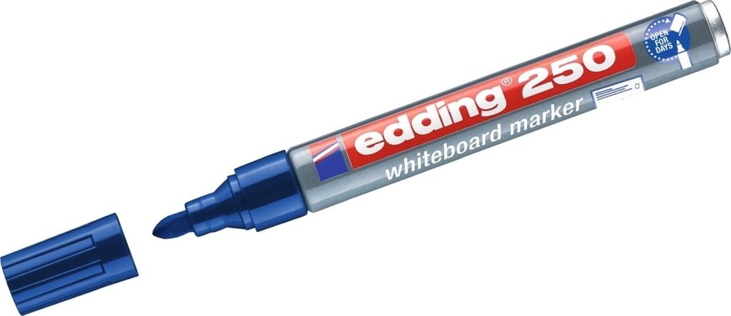 Edding -Filz -Tip EDDing 250 Whiteboard um 1,5-3 mm blau | 10 Stück