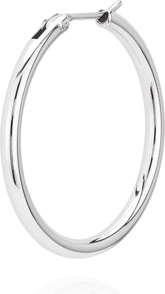 Einzel 36mm klassische Creole 925 Silber zeitlose Produktbild 