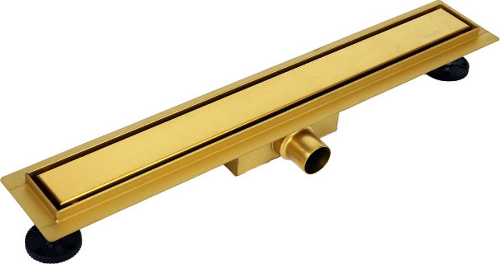BADLAND Duschrinnen Edelstahl DUPLEX NEXT 100 cm in Gold, Abfluss Befliesbar 2in1 | Komplettset Bodenablauf