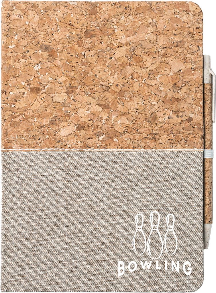 Huuraa Notizbuch A5 Bowling Pinns 80 Blatt inkl. Kugelschreiber Tagebuch Geschenkidee