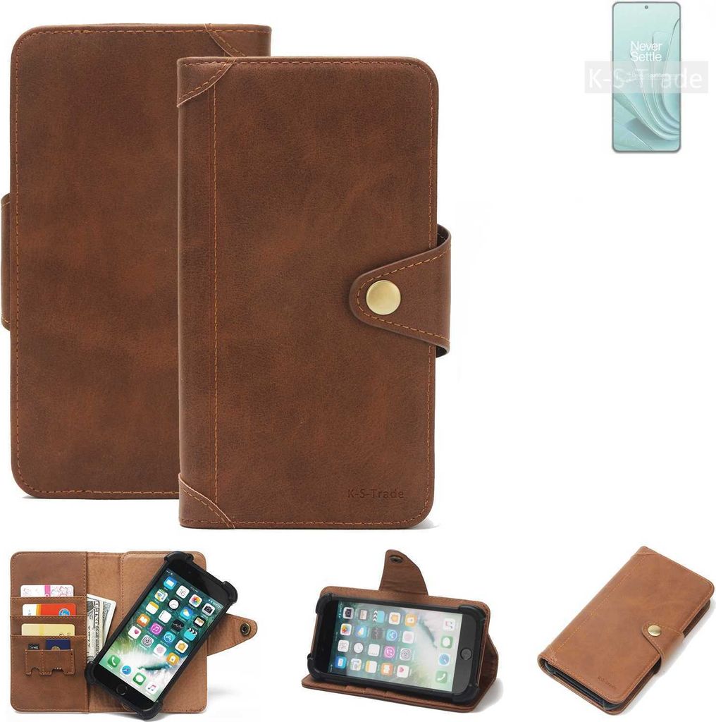 K-S-Trade Handyhülle kompatibel mit OnePlus Ace 2V Schutz Hülle Walletcase Bookstyle Tasche Case Handytasche Wallet Flipcase Cover PolyurethanBra...