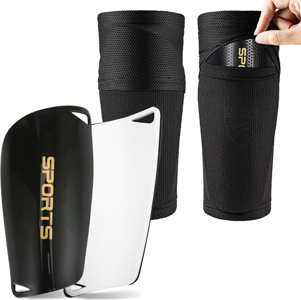 1 Paar Fußball-Schienbeinschoner für Kinder, Jugendliche und Erwachsene, weich gepolsterte, stoßdämpfende Schienbeinschoner mit Sockenhülle, b...