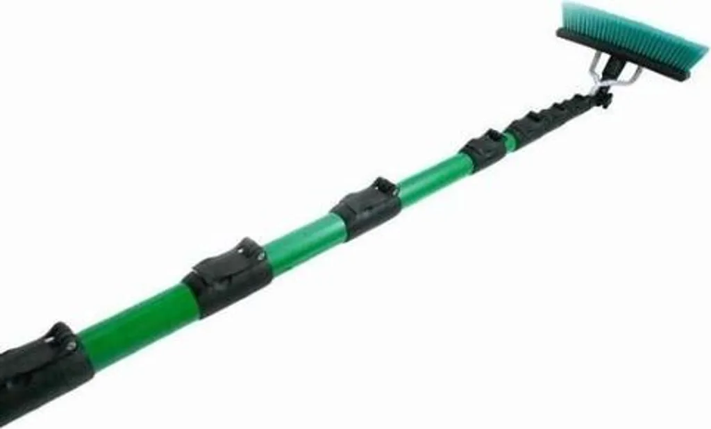 Manche Télescopique 2,8m en Aluminium avec Brosse à Passage d'Eau