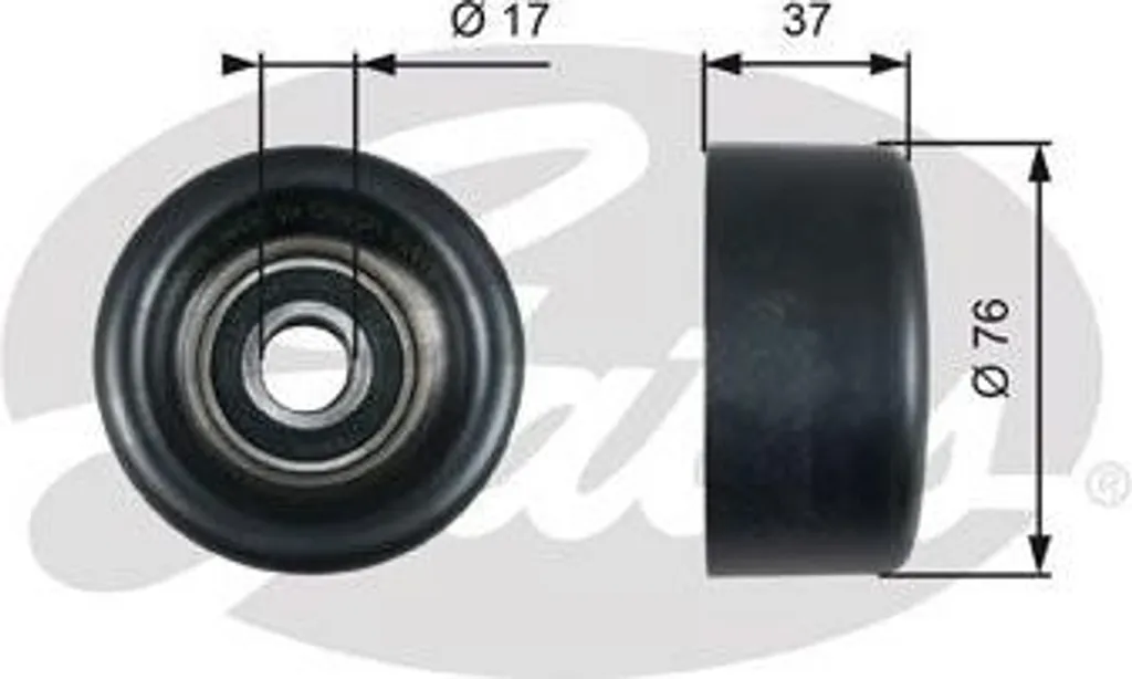Galet de guidage pour courroie crantée Gates T38028 compatible Honda CR-V
