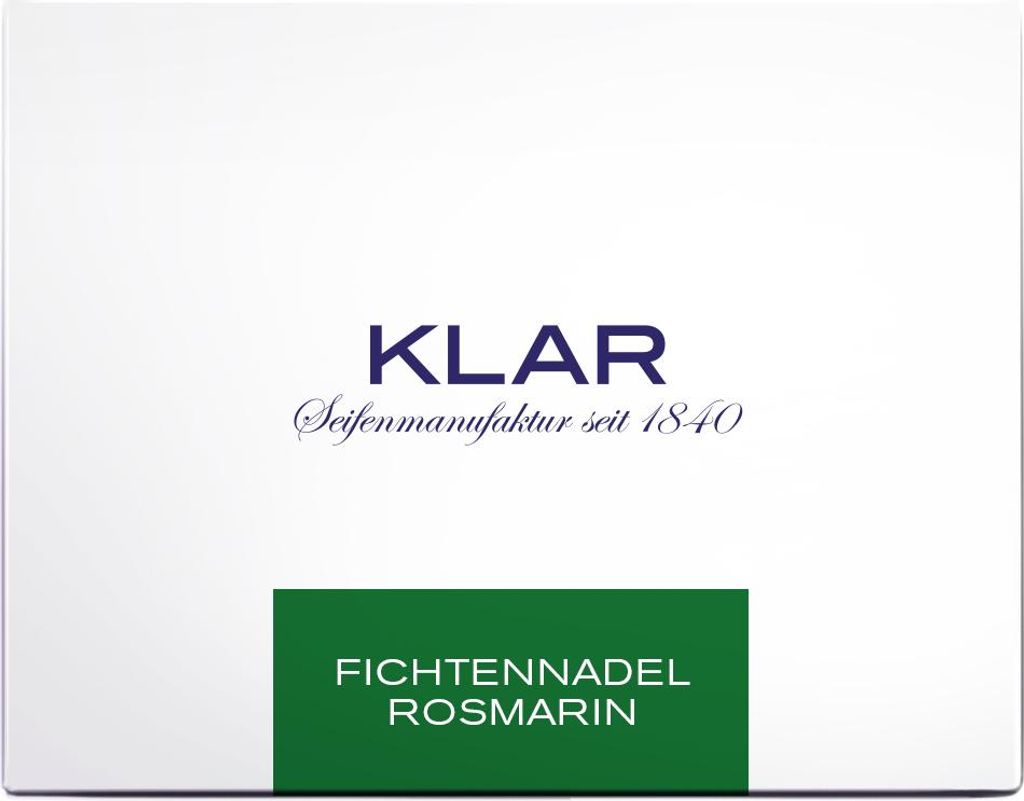 Klar Seifen Pflegeseife Fichtennadel & Rosmarin 135g, palmölfrei