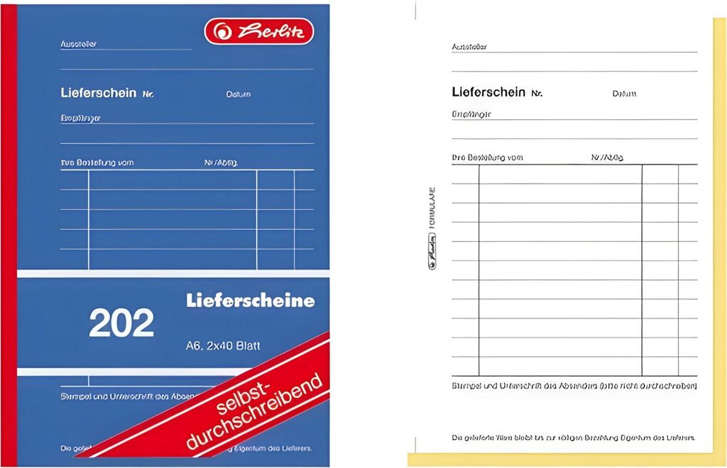 Herlitz Lieferscheinbuch A5 204 2x40 Bl. Produktbild 