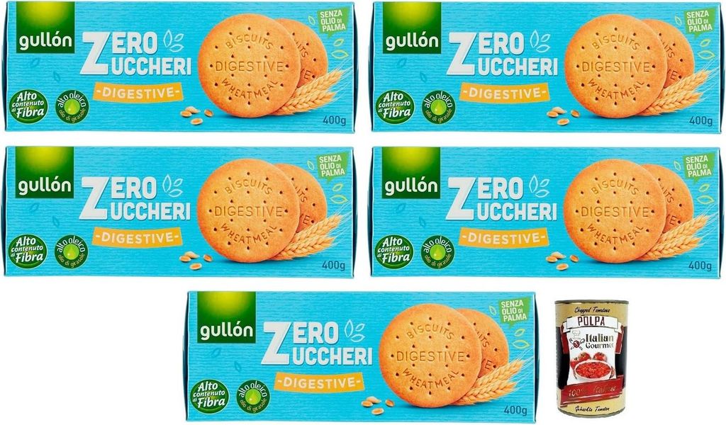 5x Gullón Digestive Biscotti Integrali Zero Produktbild 