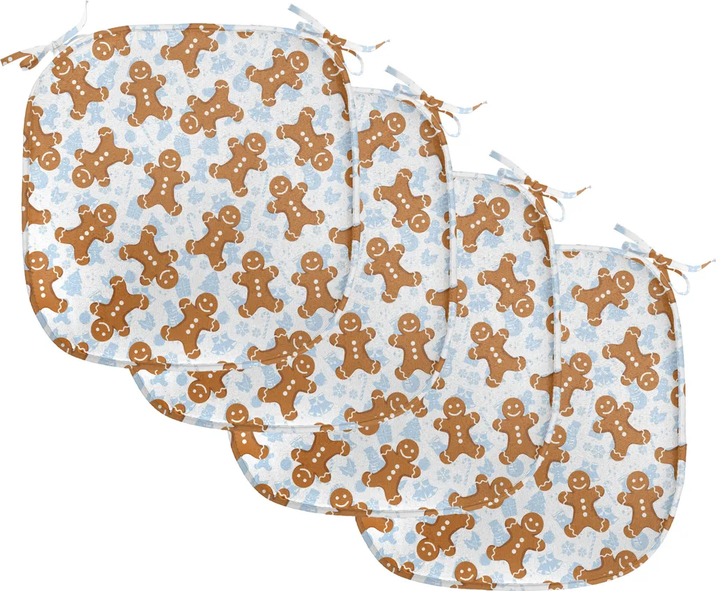 Offerta Set 4 Cuscini Sedie 40x40 cm ABAKUHAUS Lebkuchenmann