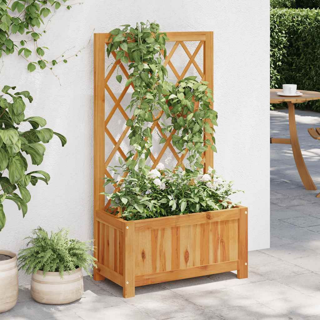 vidaXL Garten-Hochbeet mit Spalier Massivholz Akazie Produktbild 