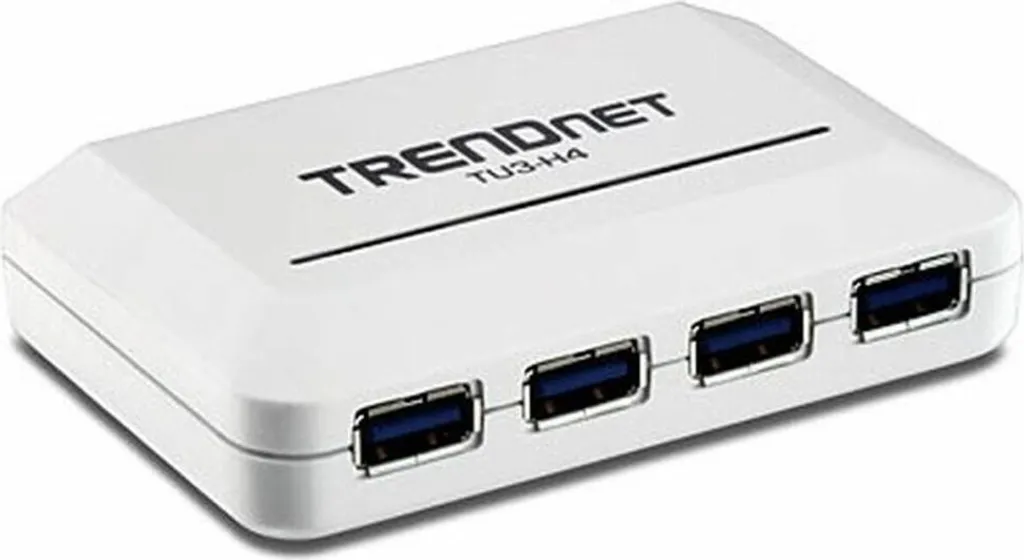 Plus de Ports USB 3.0 avec le Hub TrendNet TU3-H4 Alimenté pour Laptop