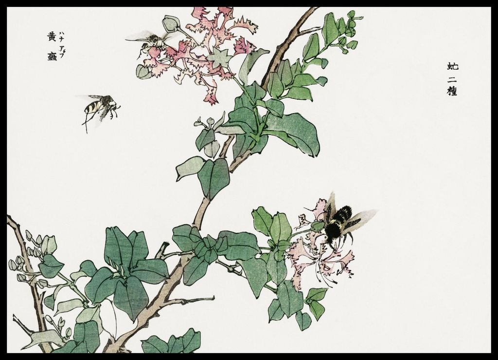Plakat 70x50cm Pferdefliegen Morimoto Toko Japanisch Vintage für das Wohnzimmer