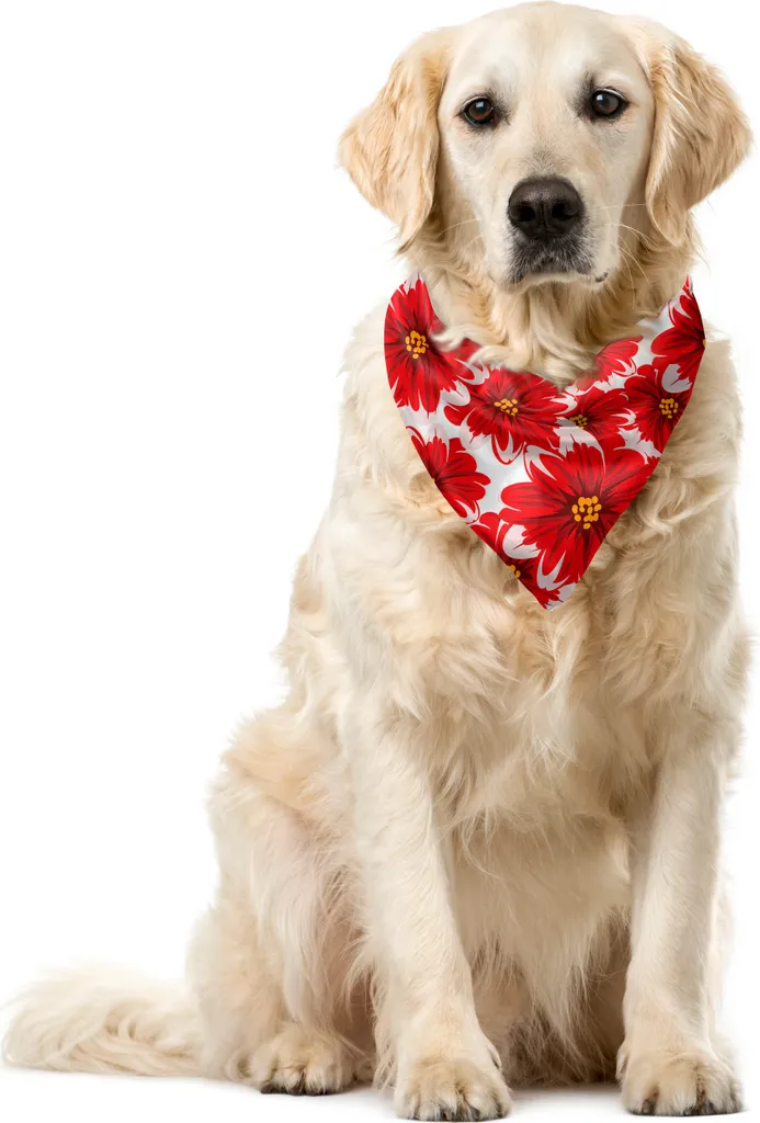 Foulard Pet ABAKUHAUS Fiori di Primavera Rosa - Eleganza 40x40 cm