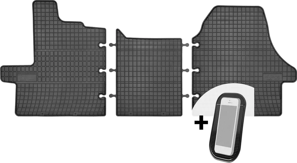 Tappetini in gomma per auto Tappetini per auto Set di 3 pezzi - adatto per Peugeot Boxer 2 Fiat Ducato III Citroen Jumper II dal 2006