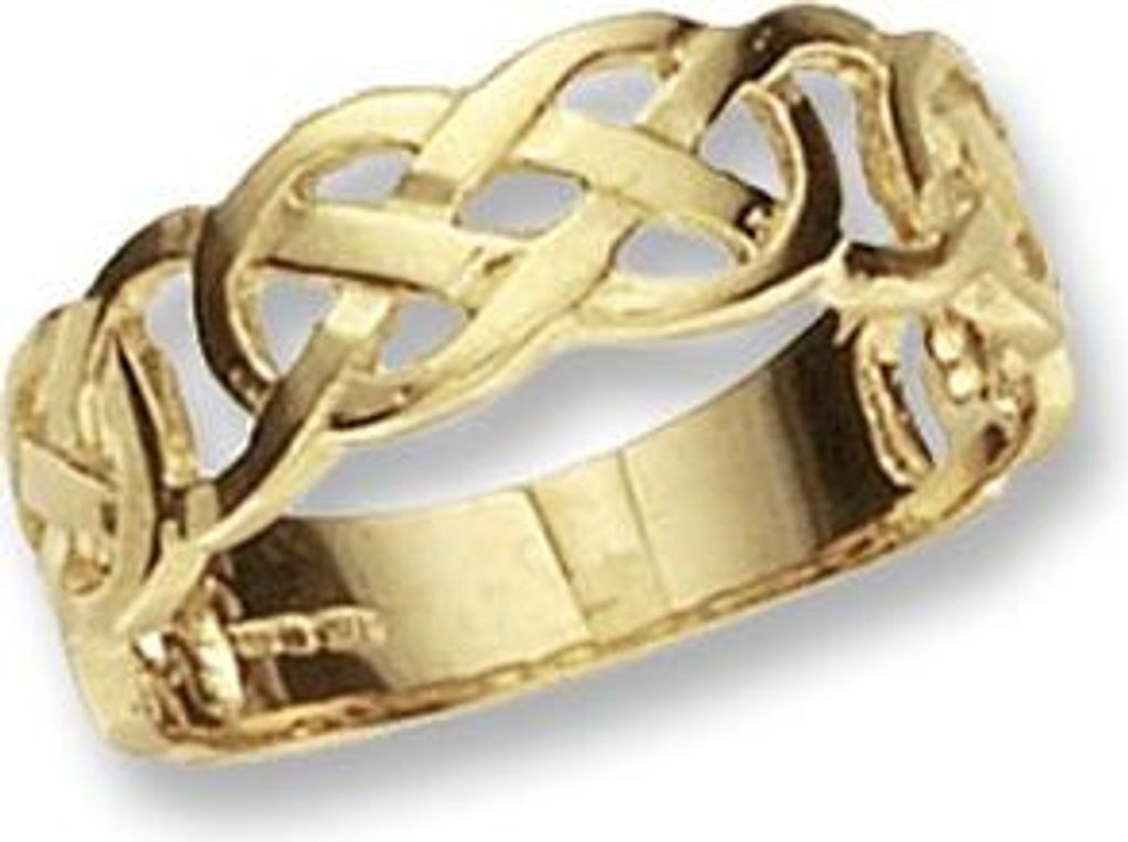 Keltische 9 Karat (375) Gold Damen - Ring, 51 (16.2); TRS17170RSL