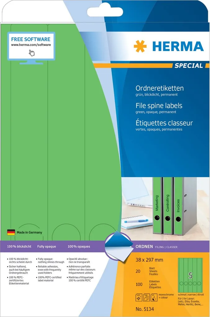 Recensione Etichette HERMA SPECIAL Verde 38x297mm: Colore e Organizzazione