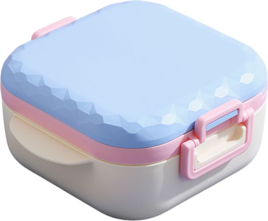 Lunch-Bento-Box mit 3 Fächern, auslaufsicher, 900 ml, Essensstäbchen, Kuchenbecher, Behälter für Erwachsene, Kinder, Kleinkinder