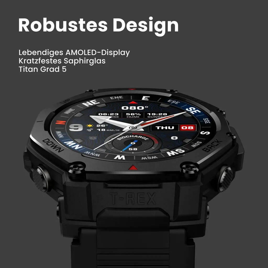 Amazfit T-Rex 3 Pro Écran AMOLED 1,32" Haute Résolution et GPS de Précision - 6