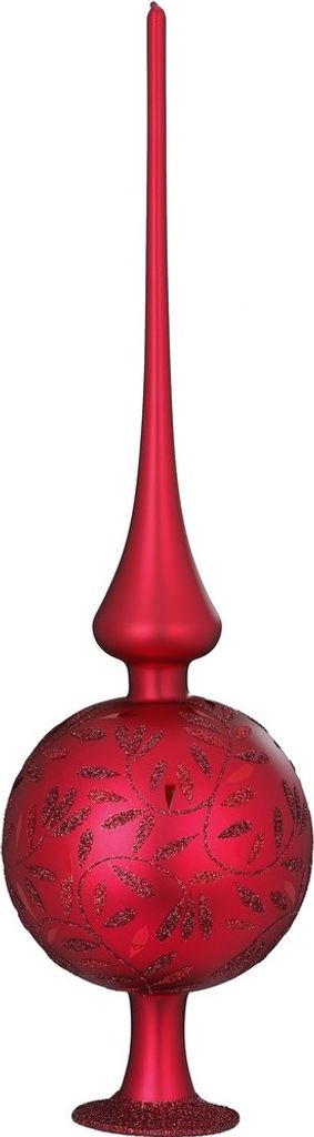 Christbaumspitze Glas mit Ranken Motiv 36cm Ochsenblut 1 Produktbild 