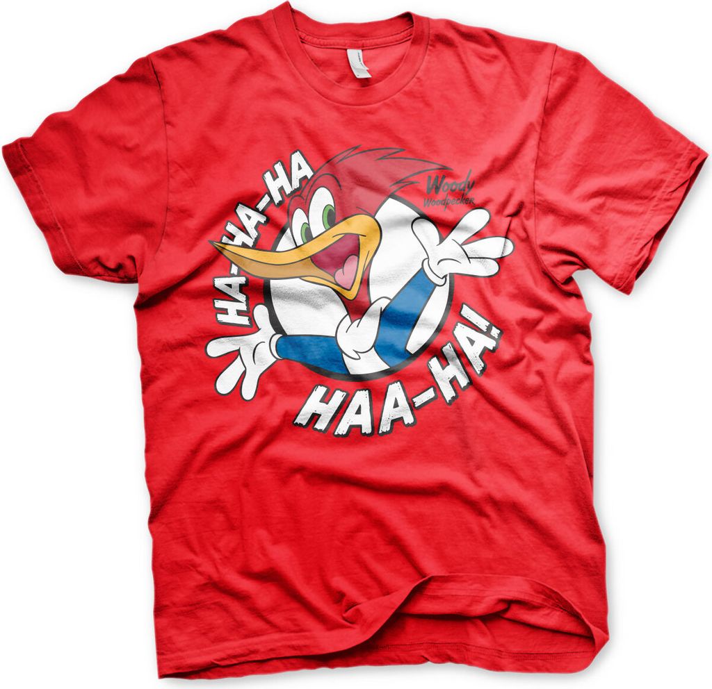 Woody Woodpecker HAHAHA T-Shirt - Medium - Red