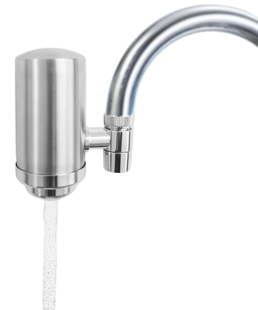 Système filtration eau de cuisine inox 304 pour robinet 6,2 cm