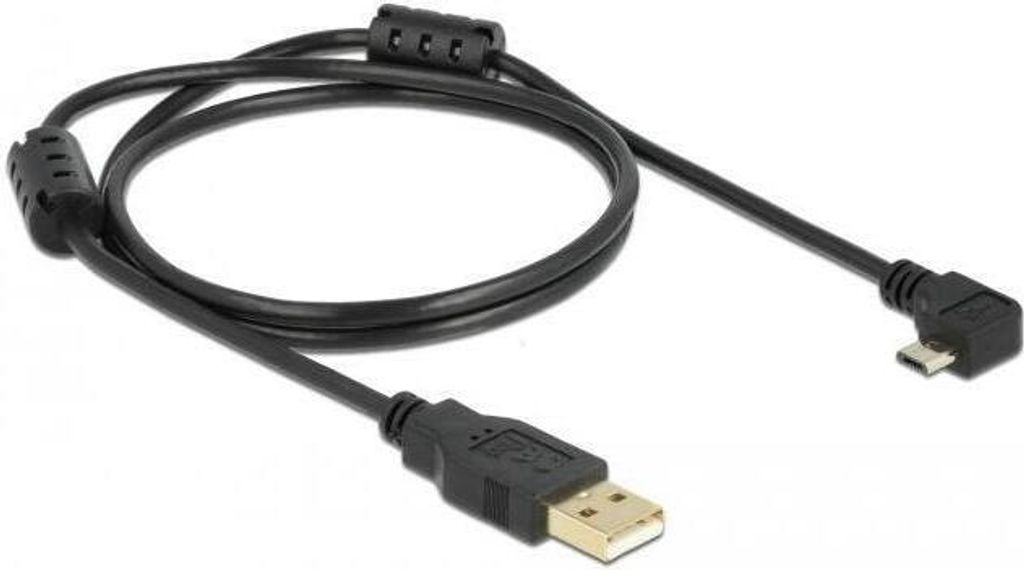 DELOCK USB Kabel A -> Micro-B 90° St/St 1.00m sw