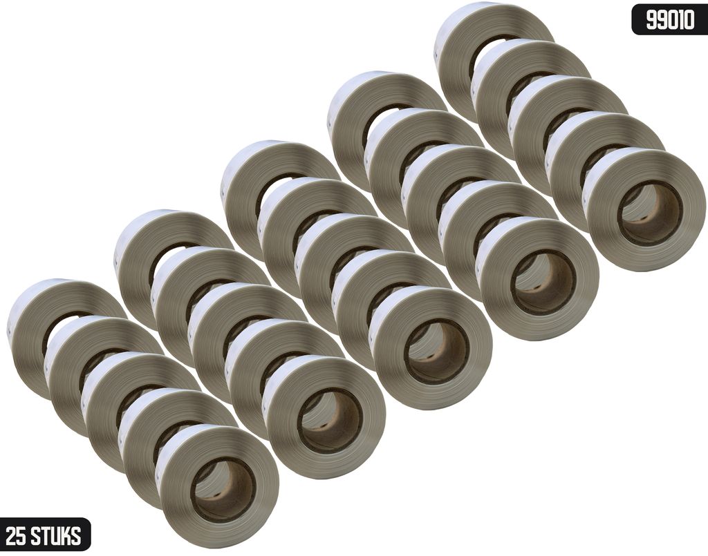 DULA - Dymo Compatible Labels Weiß 99010 - 89 x 28 mm - 130 Etiketten per Rol - Adresetiketten S0722370 - 25 Rollen