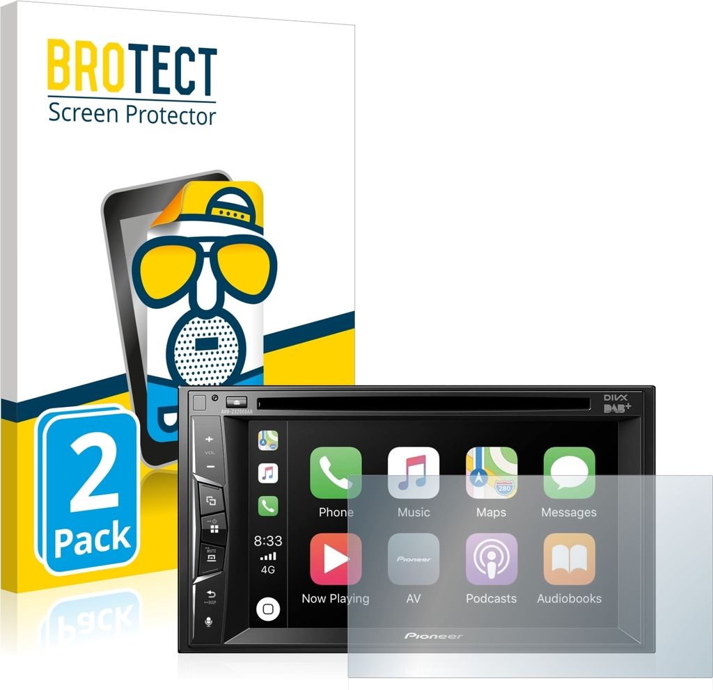 2x BROTECT Schutzfolie für Pioneer AVH-Z3200DAB Displayschutz Displayschutzfolie Folie Matt Entspiegelungsfolie