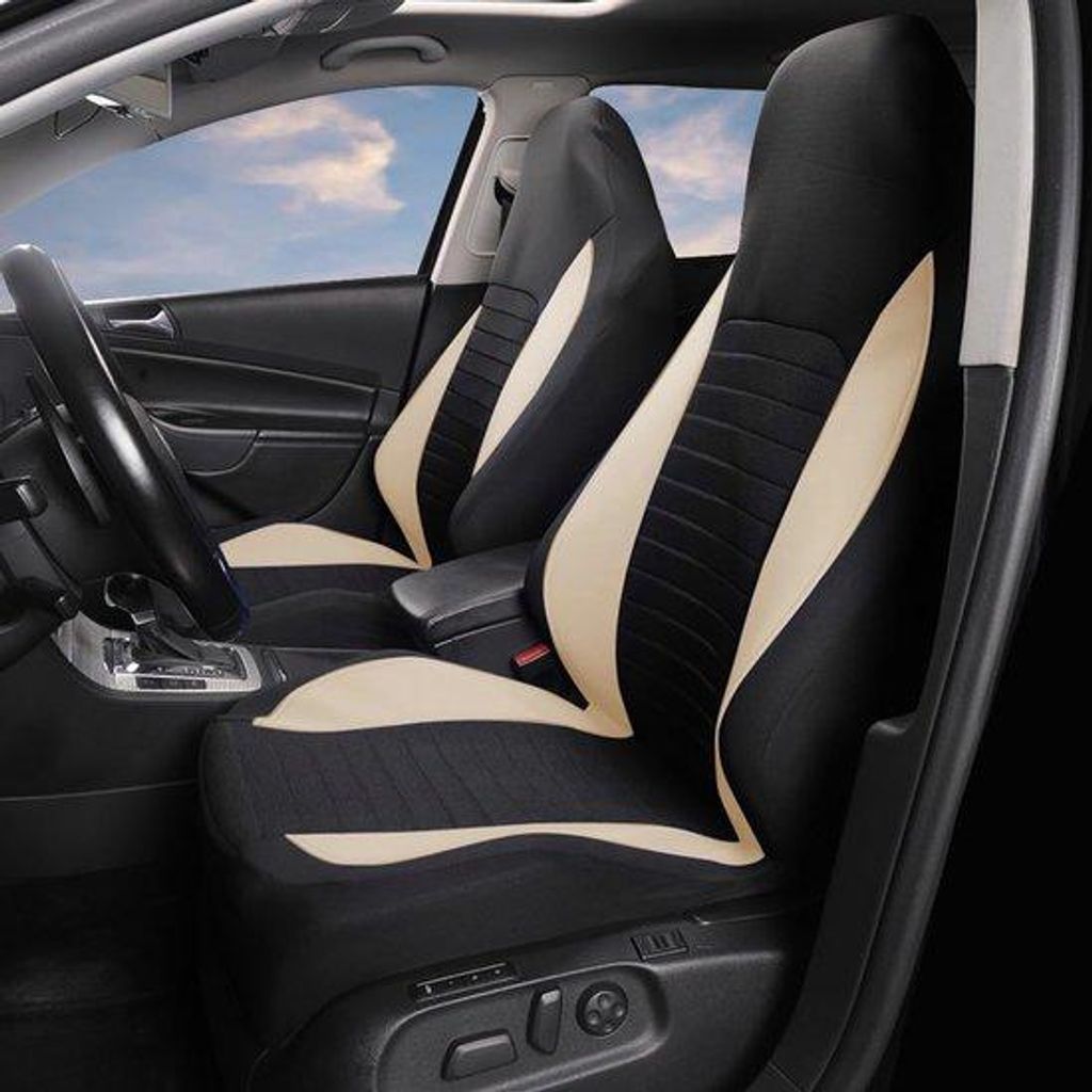 Famanu Autositzbezüge Universelle Autositze für Vorderseite - Beige