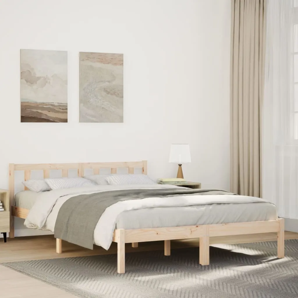 Offerta SYFAX Letto Extra Lungo 140x210 - Legno Massello Prezzo Shock - 2