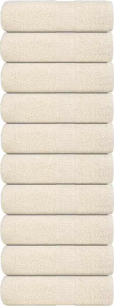 Asciugamani per ospiti FROGN 10 pezzi Crema 30x50 cm 360 g/m²