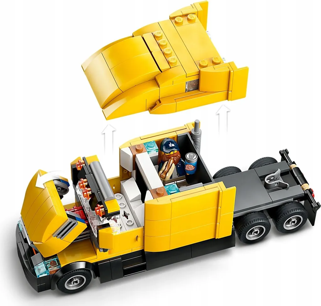 LEGO City 60440 Camion avec Remorque Ouvrante et 4 Figurines Incluses