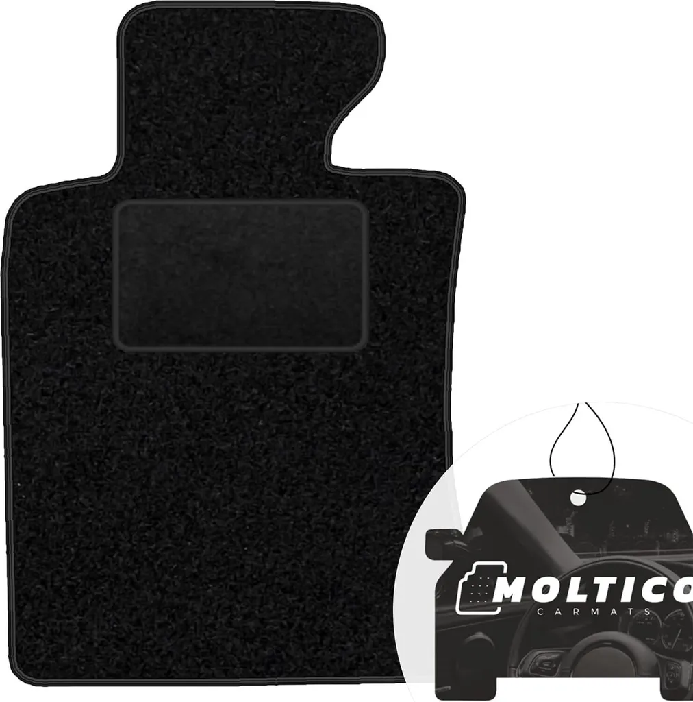 moto-MOLTICO tappetino conducente auto velours lato conducente tappetini auto nero tappetino conducente 1 pezzo adatto per BMW Z4 E85 2002-2008