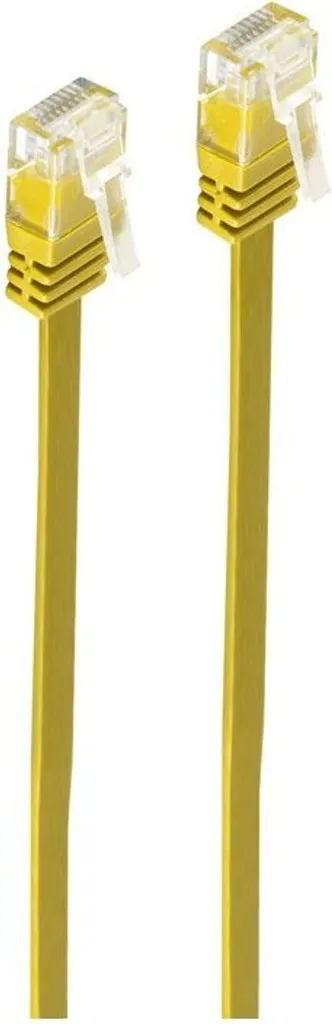Cavo Ethernet Piatto Cat6 2m Giallo Slim | Patch U/UTP Professionale