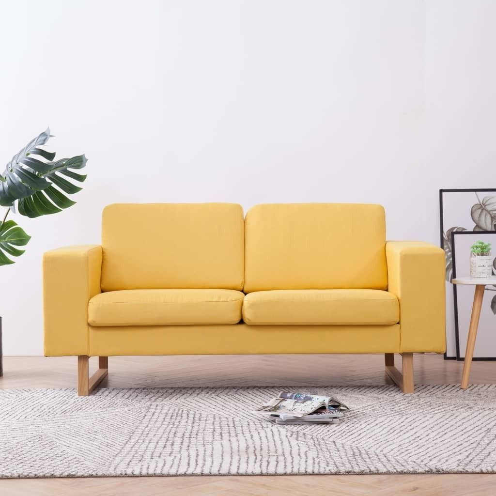 2-Sitzer-Sofa Stoff Gelb , Schlafsofas Design 2024