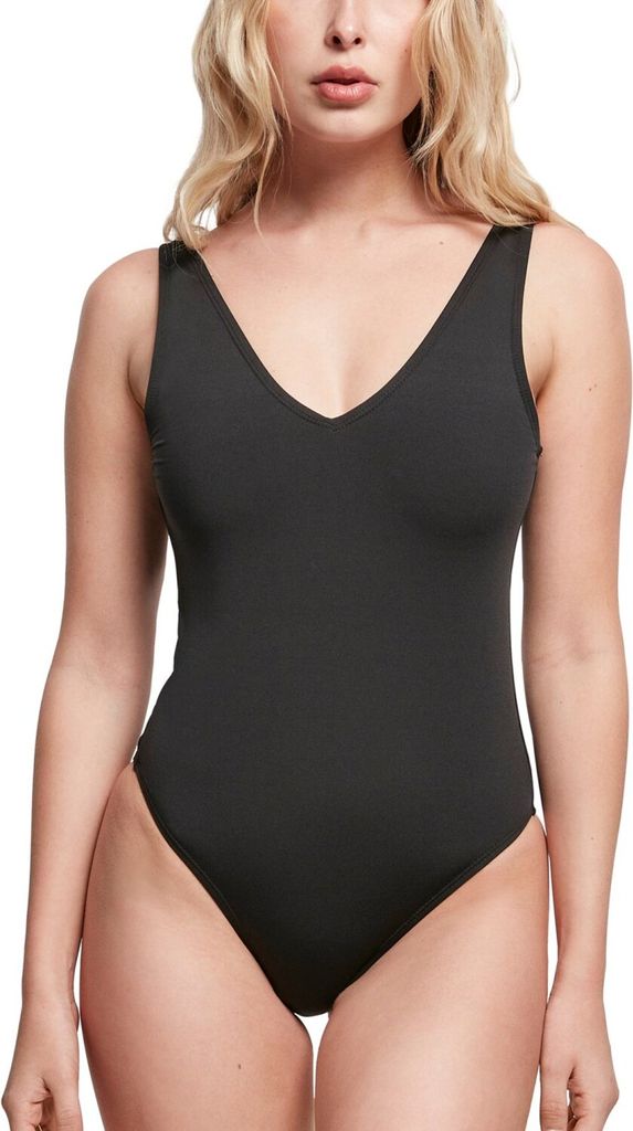 Urban Classics Ladies - High Leg Swimsuit Bikini schwarz - L