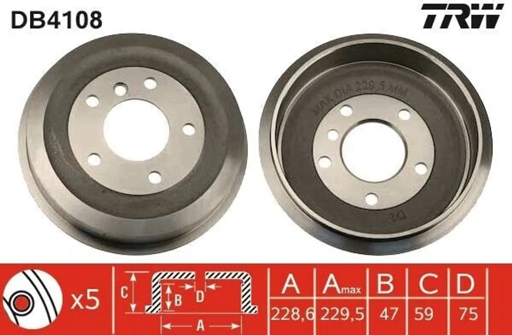 Rénovation Freinage Arrière BMW E36 Tambour TRW DB4108 OE 1162400