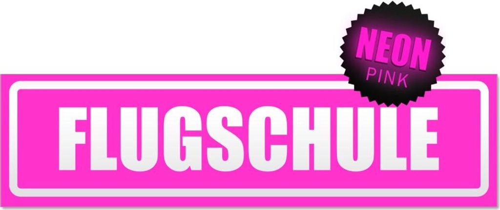 Flugschule invertiert Magnetschild Schild magnetisch