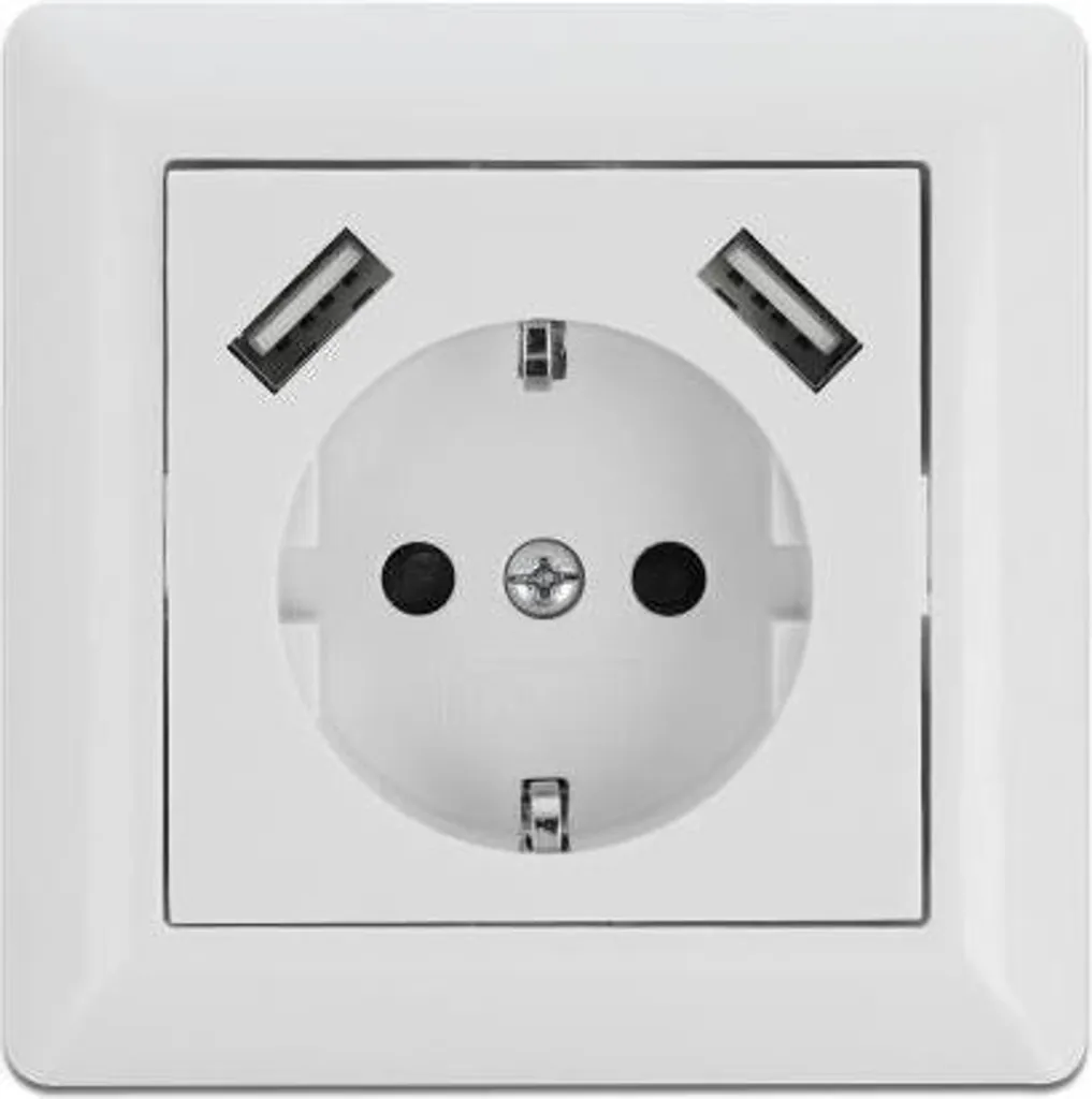 Double Prise de Charge USB à Encastrer pour Meuble et Bureau 2,8A