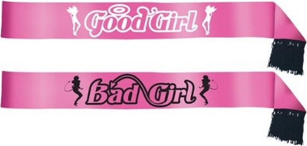 Amscan - Doppelseitig - Party-Schärpe "Good Girl/Bad Girl" SG27772 (Einheitsgröße) (Pink)