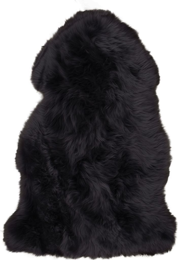 Echtes Lammfel LIAM in schwarz ca. 50x85cm