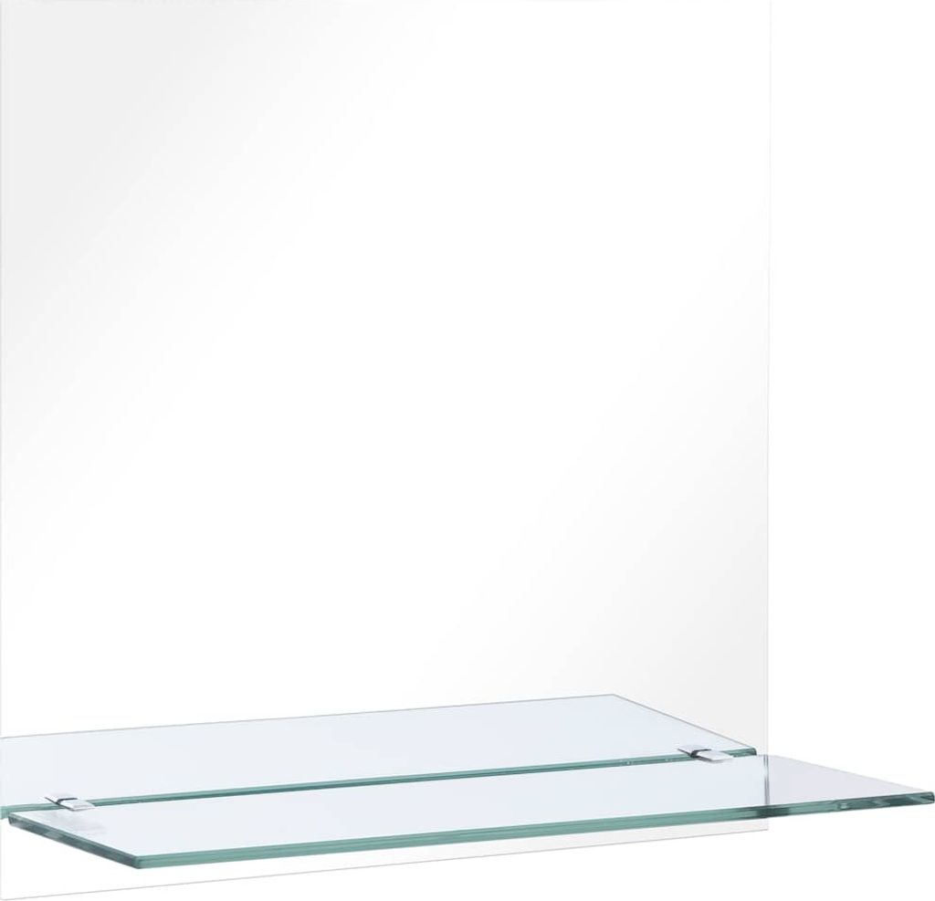 vidaXL Wandspiegel mit Regal 60×60 cm Hartglas